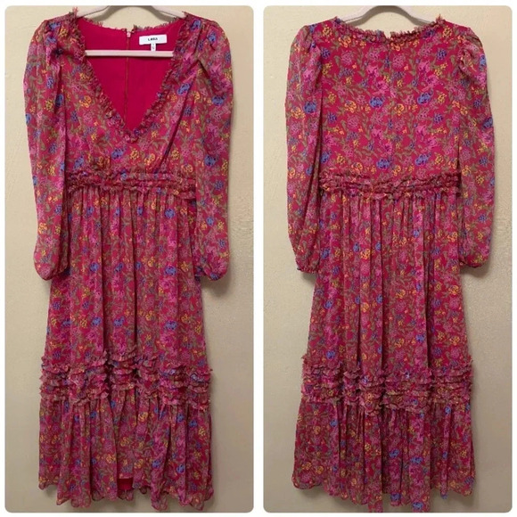 Likely Ruxton Dress in Fuchsia Multi Size 2 - Picture 4 of 12
